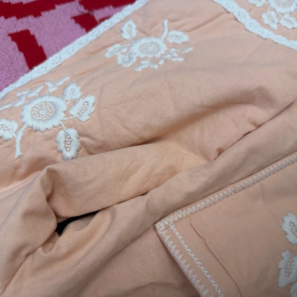 Sezane x Sea New York Dakota Peach Embroidered Lace-Trim Jacket - Picture 5 of 9